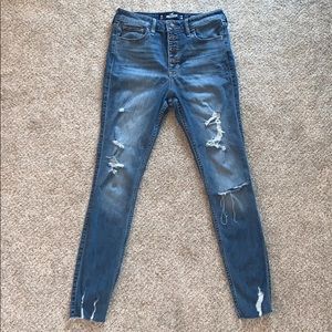 Hollister high-rise crop skinny jeans